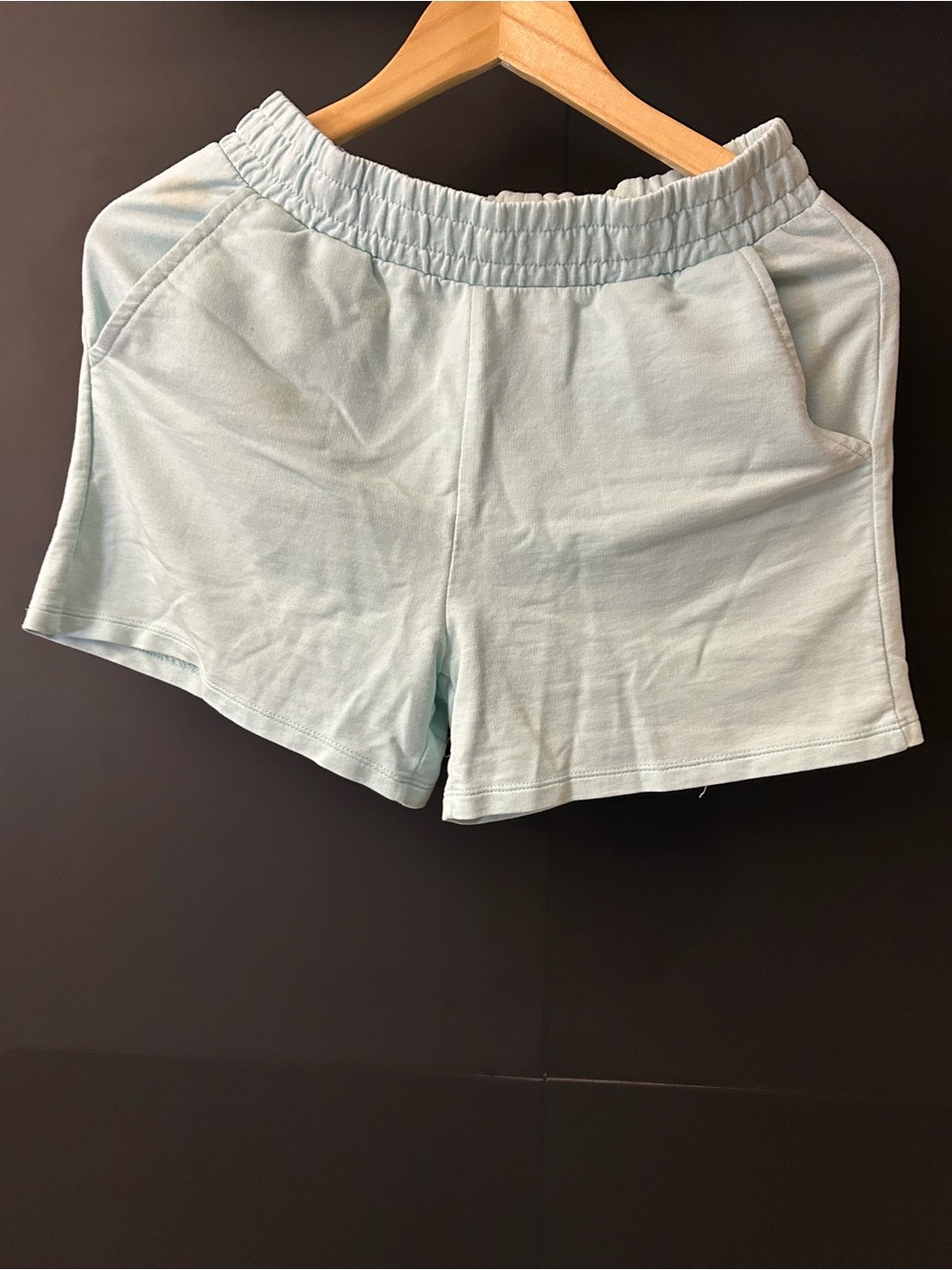 Light Blue Women’s Elastic-Waist Casual Shorts